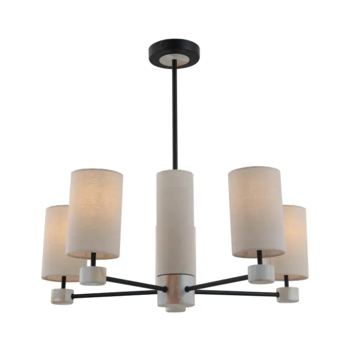 5-Lumina Beige Metal Pendant Lucerna