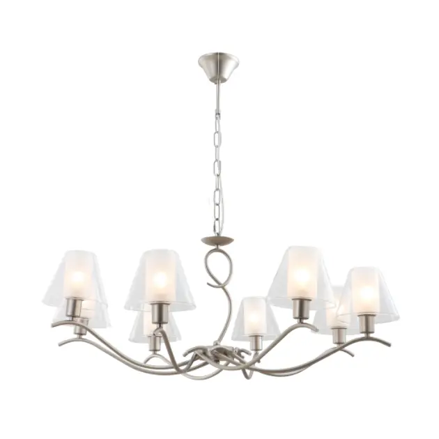 VIII-lux duplici speculum FUNALE cum Satin Nickel Conclusio