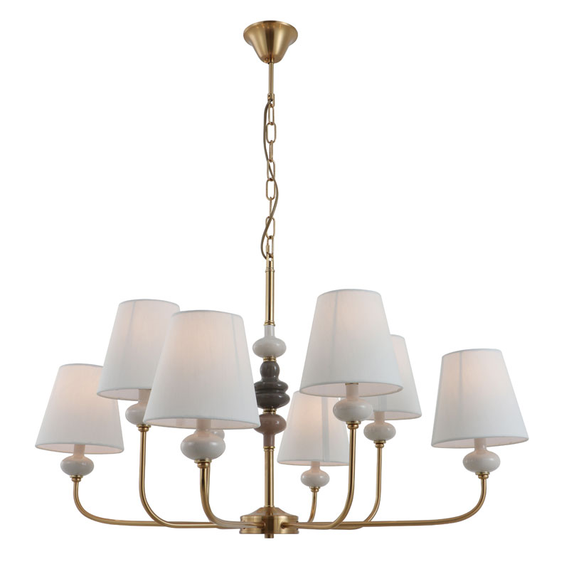 Ceramic Classic 8-lumina aes Chandelier