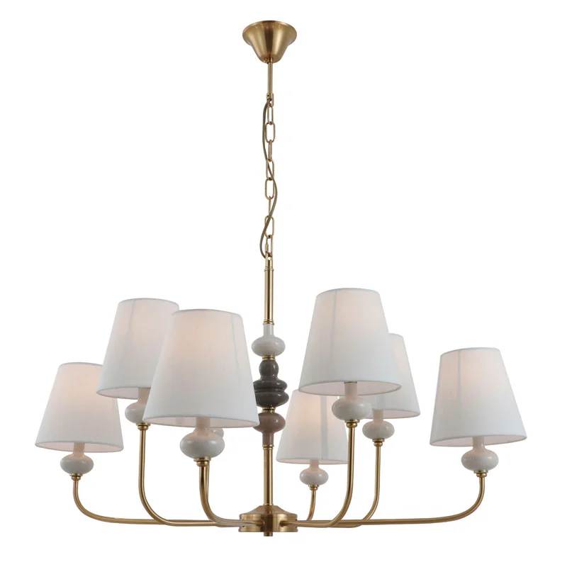 Ceramic Classic 8-lumina aes Chandelier