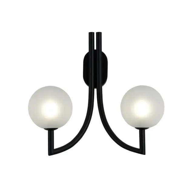 Contemporary Striped Glass Double Wall Lamp