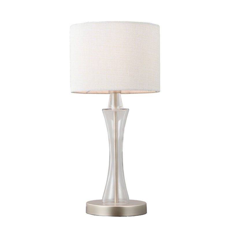 Contemporary Creme White rhoncus Table Lamp