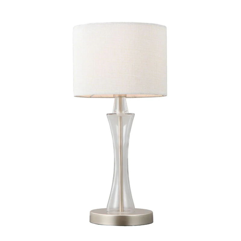 Contemporary Creme White rhoncus Table Lamp