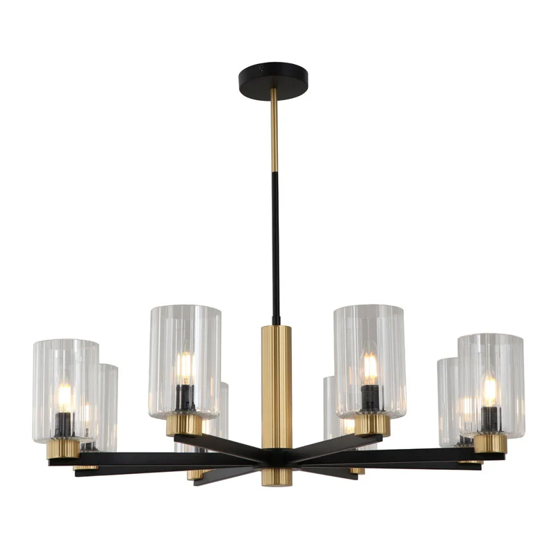 Minimal Black Metal Chandelier