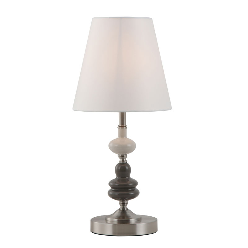 Modern Drum Off-White Shade Table Lamp