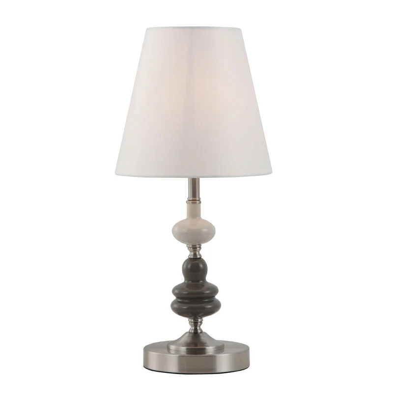 Modern Drum Off-White Shade Table Lamp