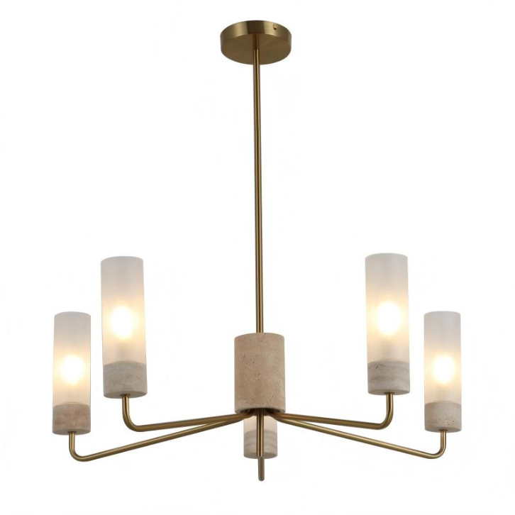 Sculpturalis Travertine Stone Chandelier