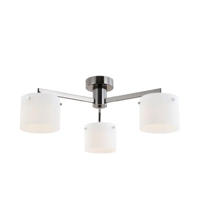 Tres-luminaria Nigrum Chrome White speculum laquearia lucerna